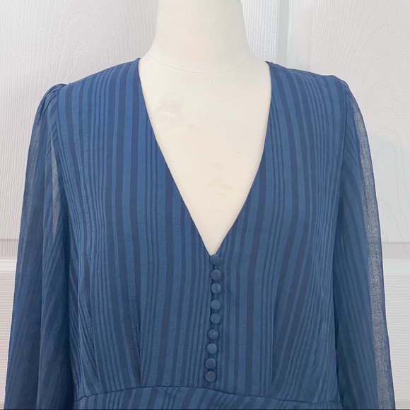 Showpo. Blue Amoretta Chiffon Mini Dress Long Sleeves Showpo - Picture 5 of 10